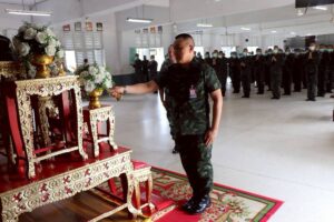 ทหารใหม่ มทบ.37 ประกอบพิธีแสดงตนเป็นพุทธมามกะของทหารใหม่ ผลัดที่ 1 ประจำปี 2568