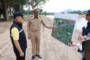 รมช.กลาโหม ลงพื้นที่แม่สาย ติดตามโครงการป้องกันดินโคลนถล่มและน้ำหลาก – แนวป้องกันคืบหน้าเกือบสมบูรณ์